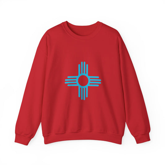 Turquoise Zia Symbol Sweatshirt Gift for Women or Men