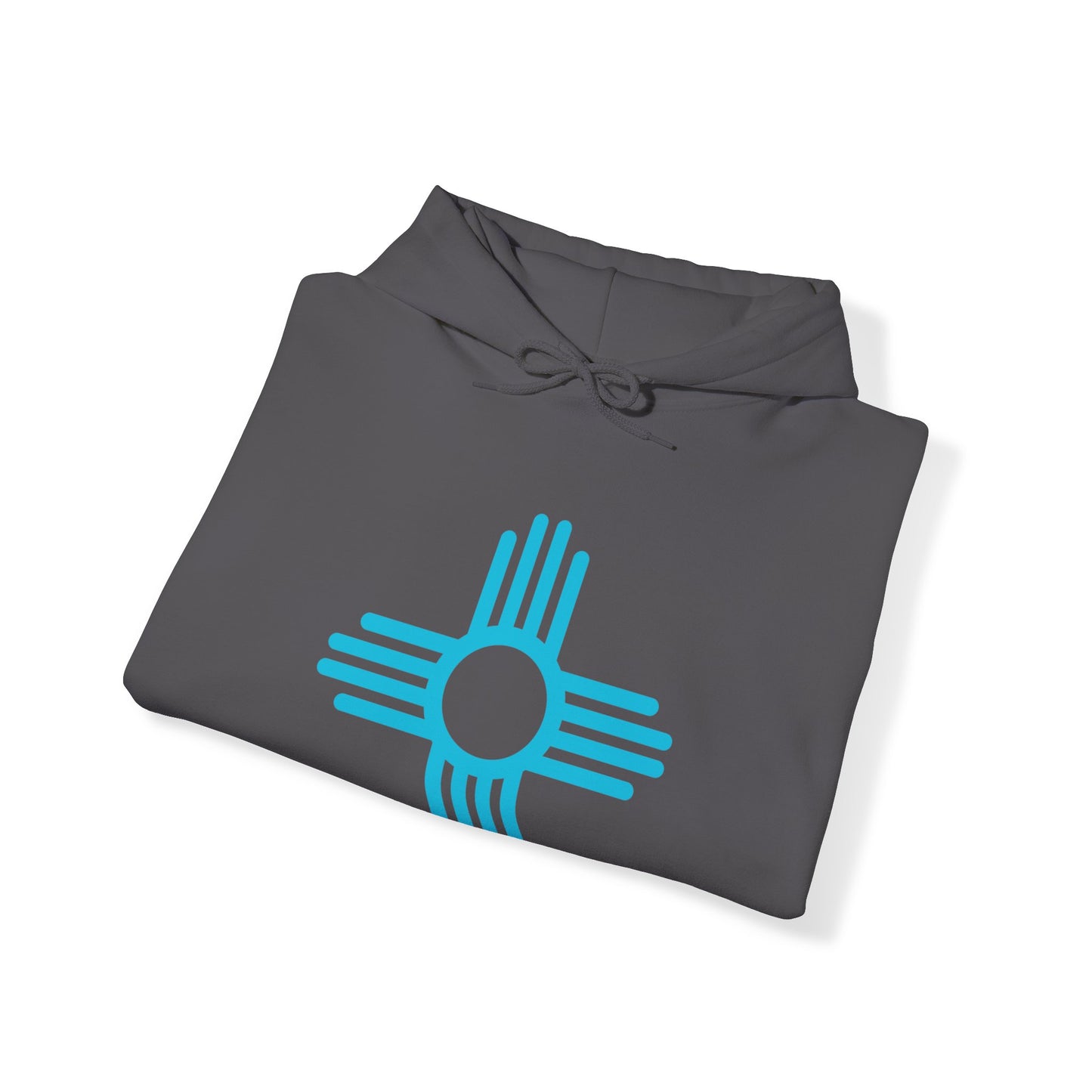 Turquoise Zia Symbol Pull-Over Hoodie Unisex