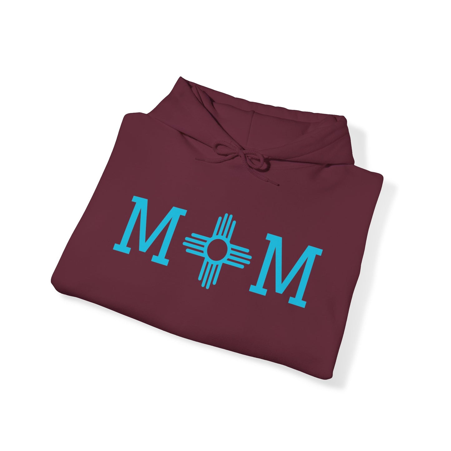 Zia Mom Collection Pullover Hoodie with Turquoise Design