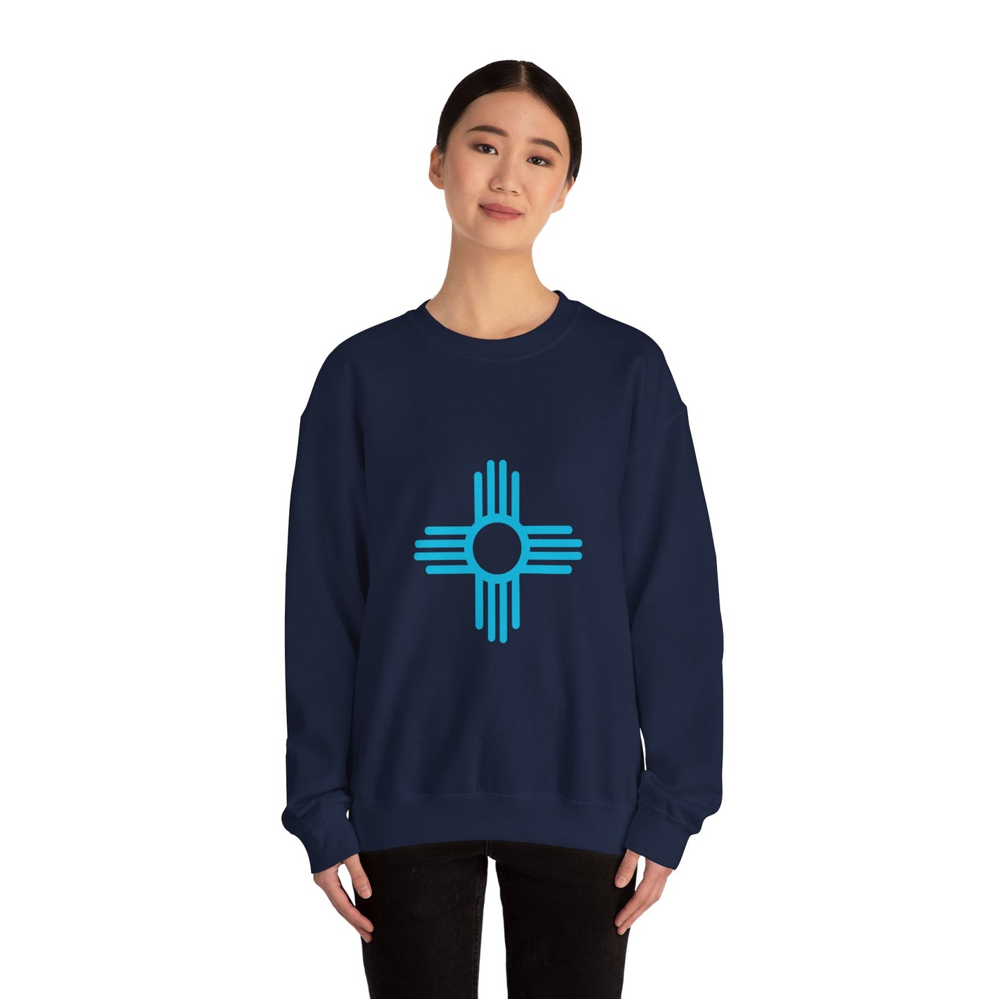 Turquoise Zia Symbol Sweatshirt Gift for Women or Men