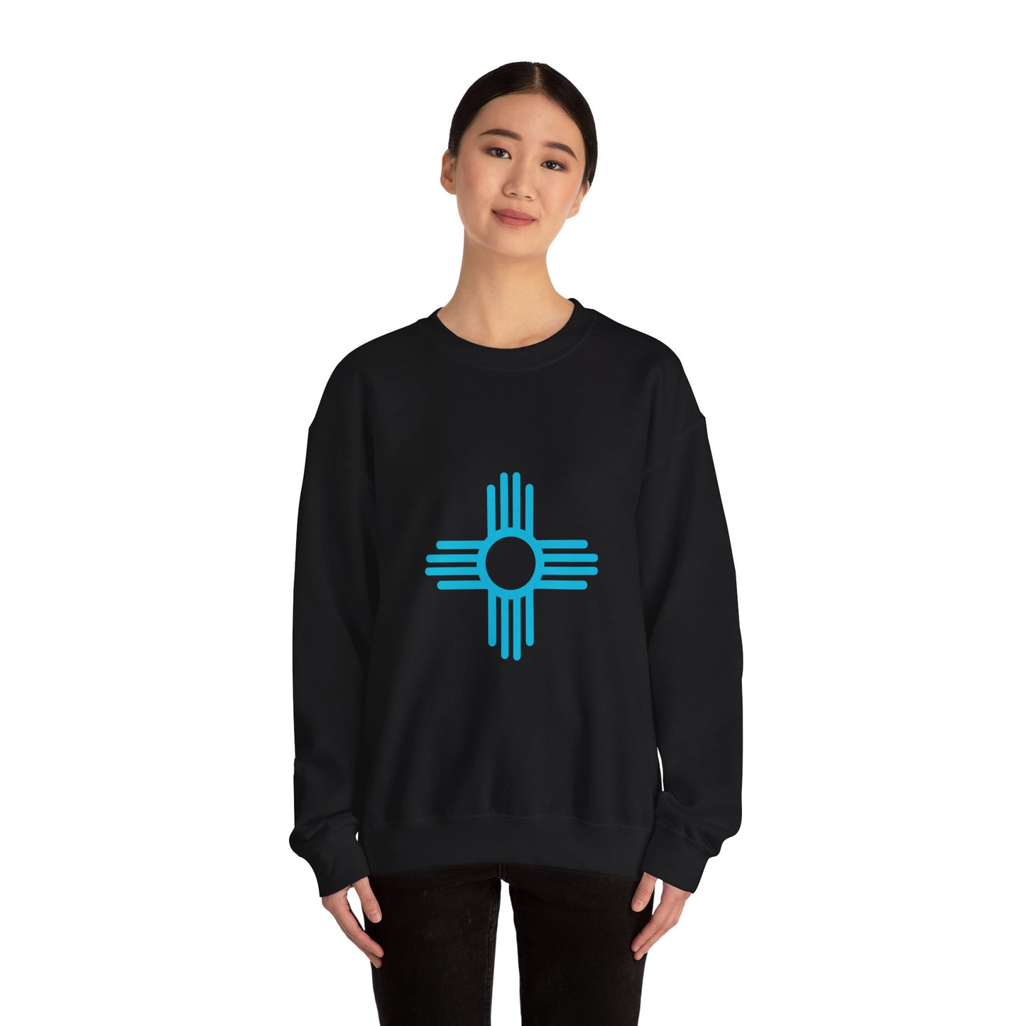 Turquoise Zia Symbol Sweatshirt Gift for Women or Men