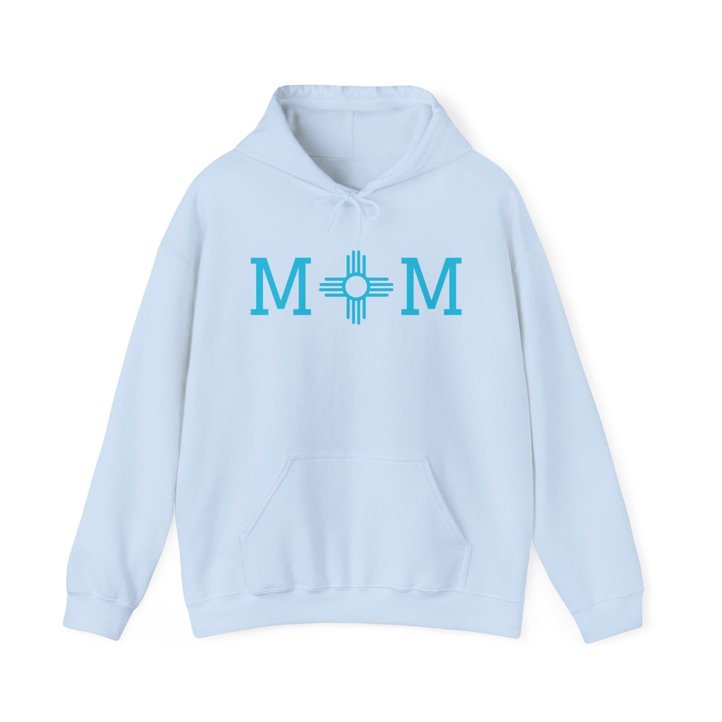 Zia Mom Collection Pullover Hoodie with Turquoise Design