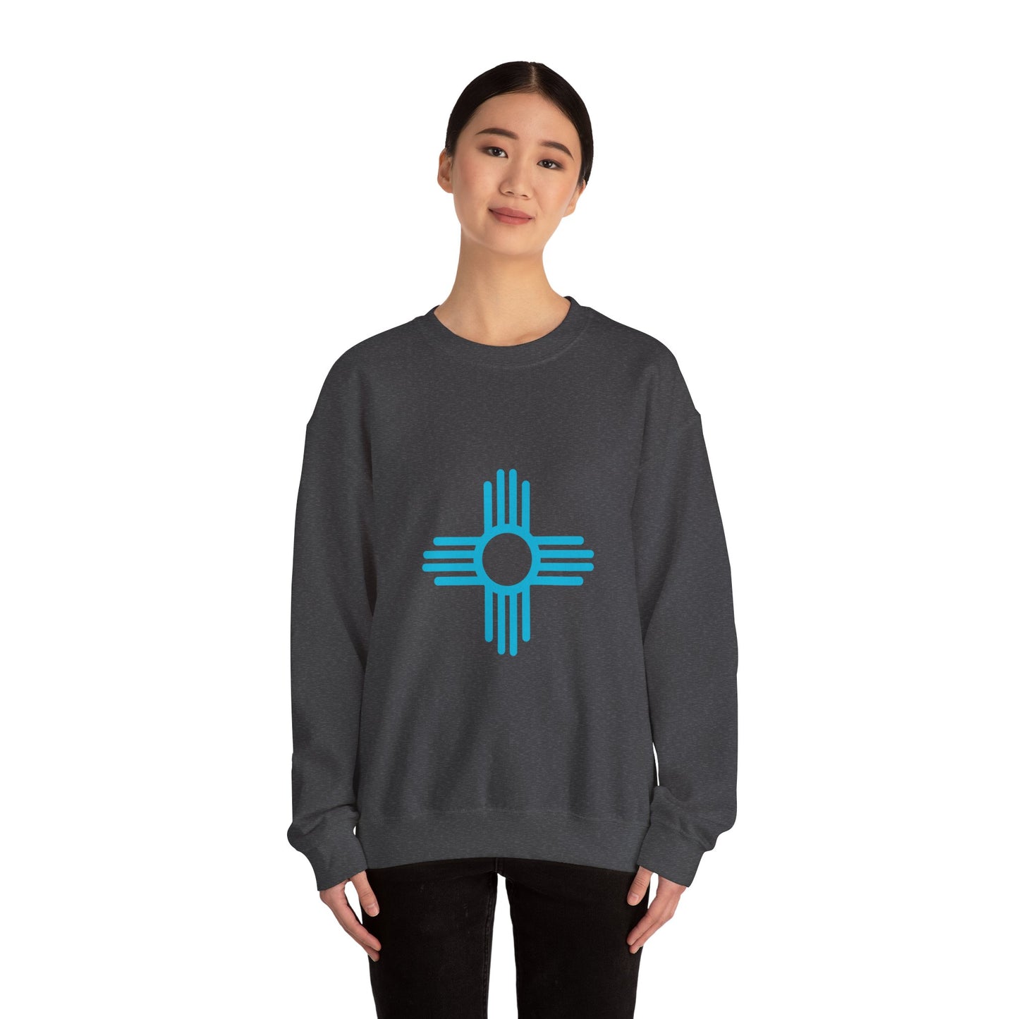 Turquoise Zia Symbol Sweatshirt Gift for Women or Men