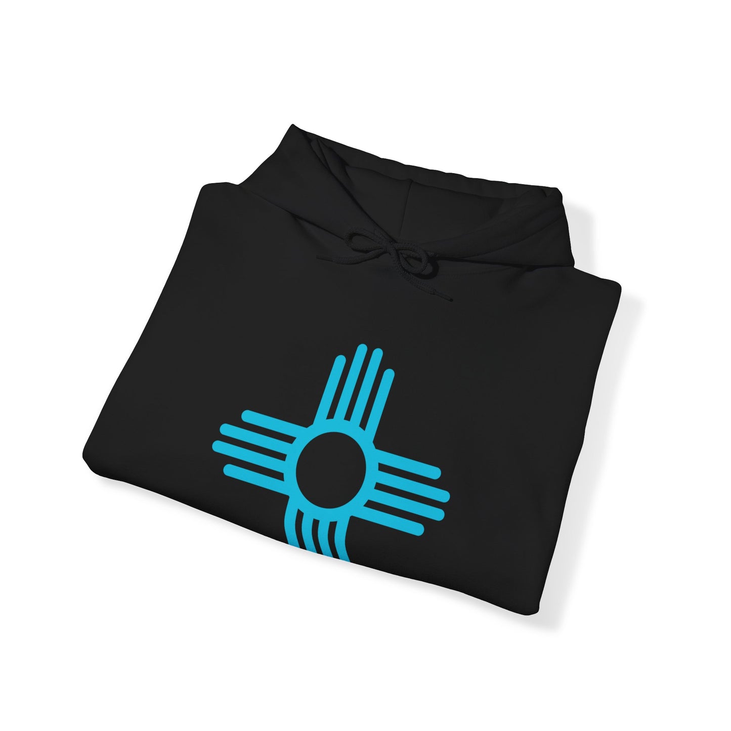 Turquoise Zia Symbol Pull-Over Hoodie Unisex