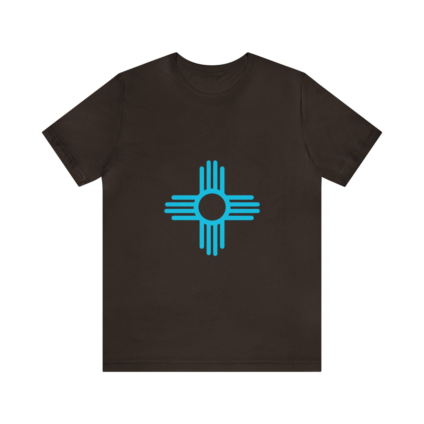 Zia Symbol Tshirt with Turquoise Design