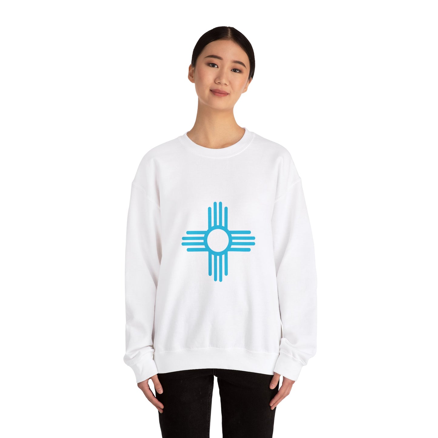 Turquoise Zia Symbol Sweatshirt Gift for Women or Men