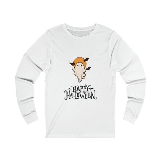 Ghostly Halloween Unisex Jersey Long Sleeve Tee