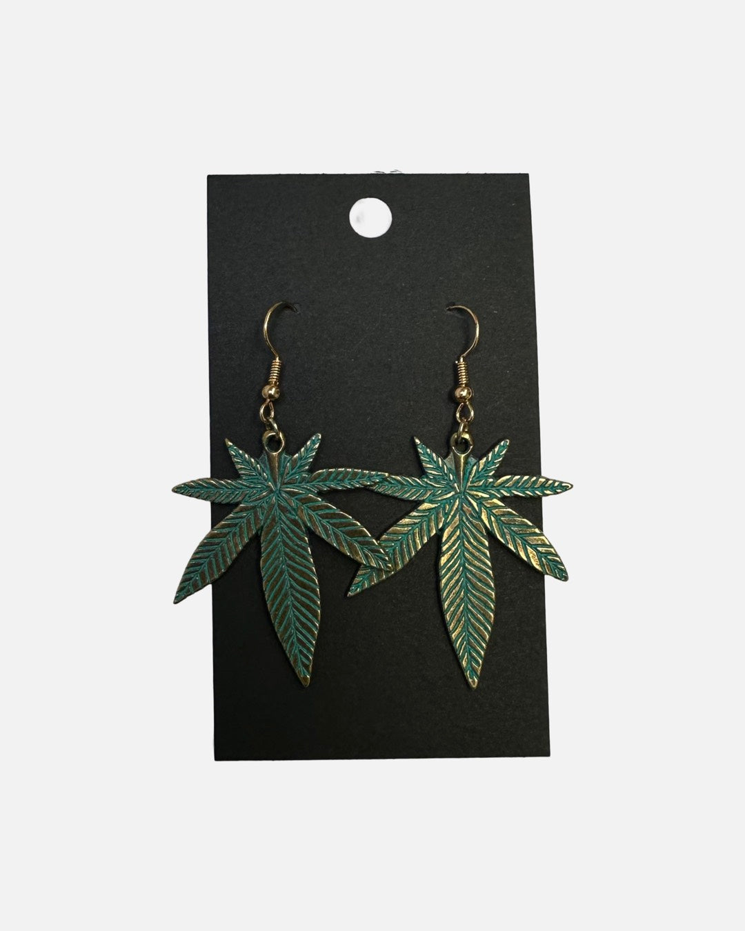 Green Leaf Earrings