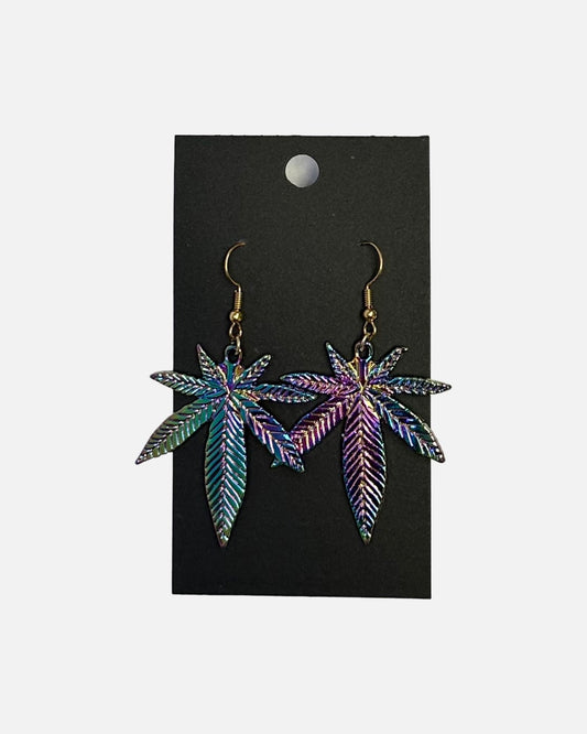 Rainbow Leaf Earrings